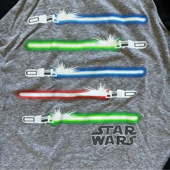 Lot 3x Star Wars Jumping Beans Boys Size 7 Small Long Shirts Darth Vader EUC! - Picture 5 of 10